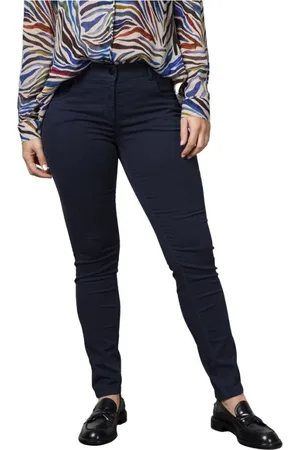 Luisa Cerano Dames, Jeans, Blauw, Maat: M Katoen