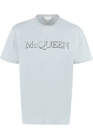 Alexander McQueen Heren, Tops, Blauw, Maat: L Katoen
