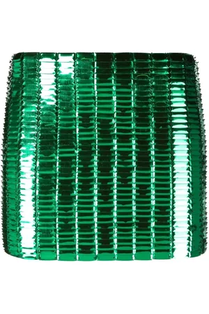 The Attico Dames, Rokken, Groen, Maat: S Nylon