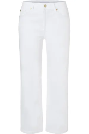 Mac Dames, Jeans, Wit, Maat: 2XL Katoen