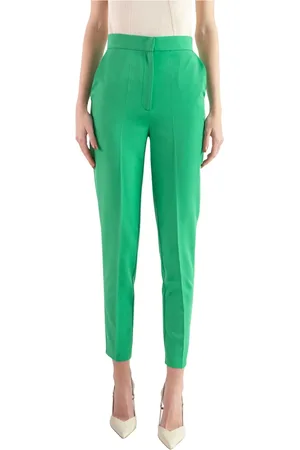 ACTUALEE Dames, Broeken, Groen, Maat: S Poliester