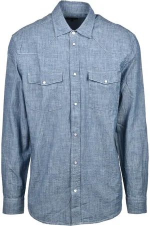 Dondup Heren, Overhemden, Blauw, Maat: L Katoen