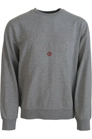 Aeronautica Militare Heren, Sweatshirts & Hoodies, Grijs, Maat: 2XL Katoen