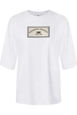 Elisabetta Franchi Dames, Tops, Wit, Maat: XS Katoen