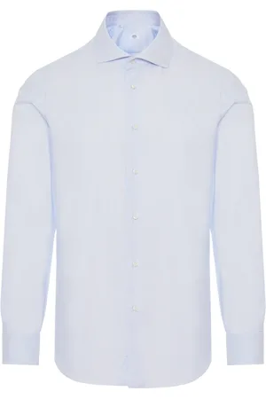 BARBA Heren, Overhemden, Blauw, Maat: 5XL Katoen