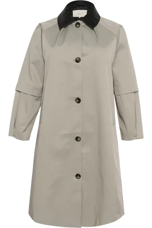 Kaffe Dames, Mantels, Grijs, Maat: 5XL