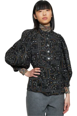Antik Batik Dames, Blouses & Shirts, Zwart, Maat: S Wol