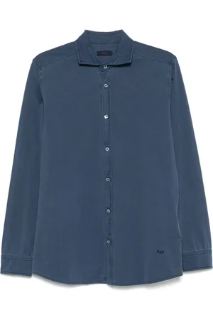 FAY Heren, Overhemden, Blauw, Maat: 2XL