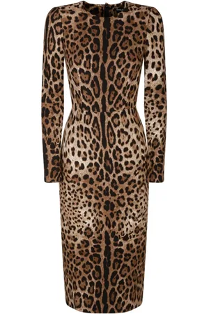 Dolce & Gabbana Dames, Jurken, Bruin, Maat: S Viscose
