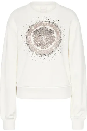 Guess Dames, Sweatshirts & Hoodies, Wit, Maat: L Katoen