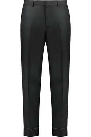 BRIONI Heren, Broeken, Zwart, Maat: XL Wol
