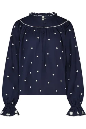 Fabienne Chapot Dames, Blouses & Shirts, Blauw, Maat: M Katoen