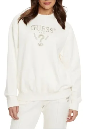 Guess Dames, Sweatshirts & Hoodies, Wit, Maat: XS Katoen