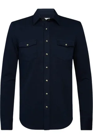 Profuomo Heren, Overhemden, Blauw, Maat: M