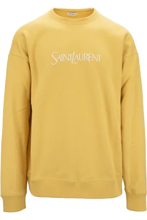 Saint Laurent Heren, Sweatshirts & Hoodies, Geel, Maat: XL Katoen