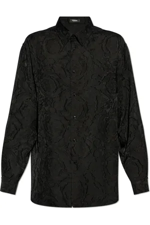 VERSACE Heren, Overhemden, Zwart, Maat: L