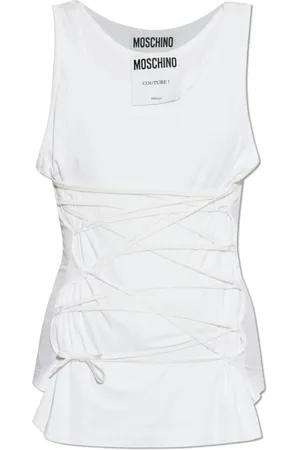 Moschino Dames, Tops, Wit, Maat: 2XS Viscose