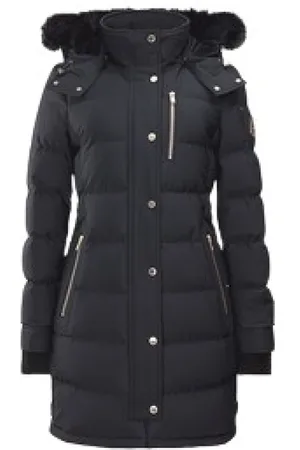 Moose Knuckles Dames, Mantels, Zwart, Maat: M Nylon