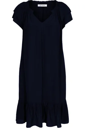 Co`Couture Dames, Jurken, Blauw, Maat: L Viscose