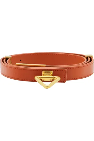 Bottega Veneta Dames, Accessoires, Oranje, Maat: 75 CM Leer