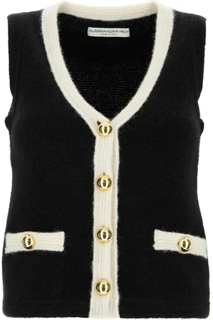 Alessandra Rich Dames, Truien, Zwart, Maat: 2XS
