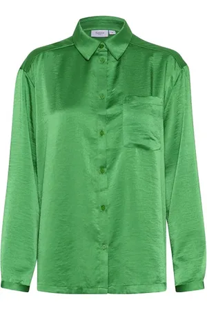 Saint Tropez Dames, Blouses & Shirts, Groen, Maat: XL Poliester