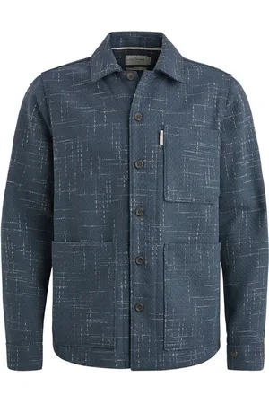 Cast Iron Heren, Overhemden, Blauw, Maat: M Poliester