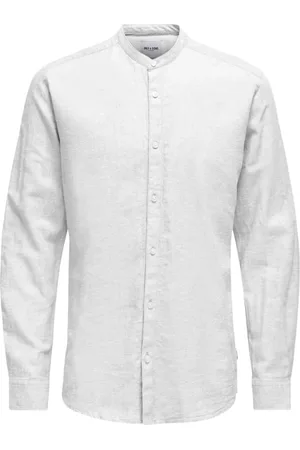 Only & Sons Heren, Overhemden, Wit, Maat: XL Katoen