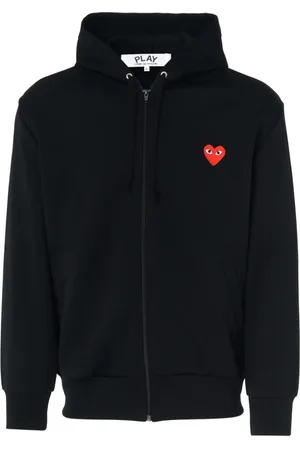 Comme des Garçons Heren, Sweatshirts & Hoodies, Zwart, Maat: L Poliester