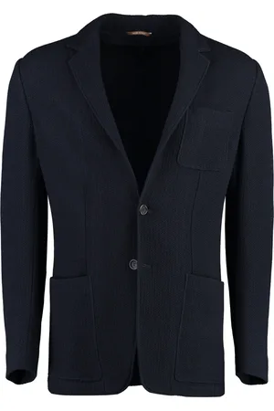 CANALI Heren, Jassen, Blauw, Maat: XL Wol