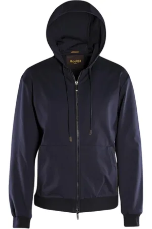 MOORER Heren, Sweatshirts & Hoodies, Blauw, Maat: XL Viscose
