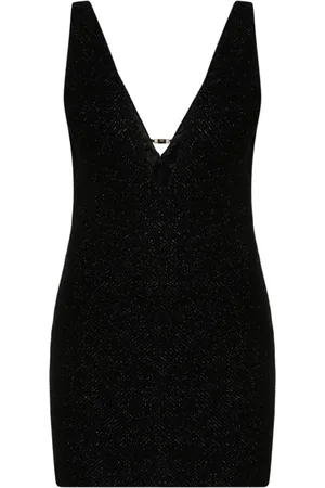 Elisabetta Franchi Dames, Jurken, Zwart, Maat: XS Tweed