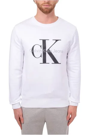 Calvin Klein Heren, Sweatshirts & Hoodies, Wit, Maat: L Fleece