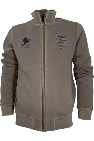 Aeronautica Militare Heren, Sweatshirts & Hoodies, Groen, Maat: 4XL Katoen