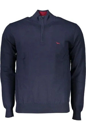 HARMONT&BLAINE Heren, Truien, Blauw, Maat: L Katoen