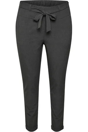 Kaffe Dames, Broeken, Grijs, Maat: 2XL