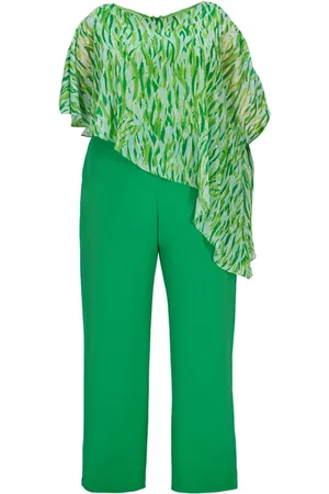 Swing Dames, Jumpsuits & Playsuits, Groen, Maat: 5XL