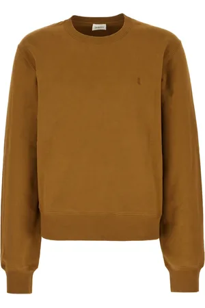 Saint Laurent Heren, Sweatshirts & Hoodies, Bruin, Maat: L Katoen