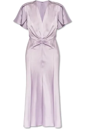 Victoria Beckham Dames, Jurken, Paars, Maat: S Satijn