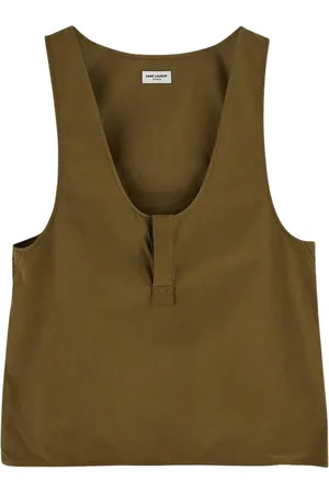 Saint Laurent Dames, Tops, Groen, Maat: S Zijde
