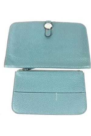 Hermès Dames, Pre-owned, Blauw, Maat: ONE Size Leer