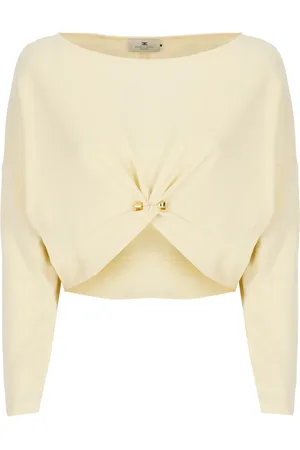 Elisabetta Franchi Dames, Tops, Geel, Maat: XS Viscose