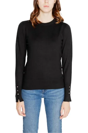JACQUELINE DE YONG Dames, Truien, Zwart, Maat: S Nylon