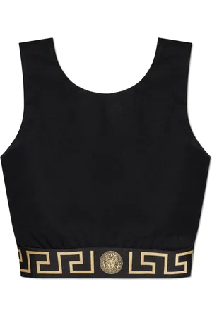 VERSACE Dames, Tops, Zwart, Maat: S Nylon