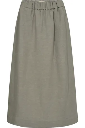 Mos Mosh Dames, Rokken, Grijs, Maat: 2XL Linnen