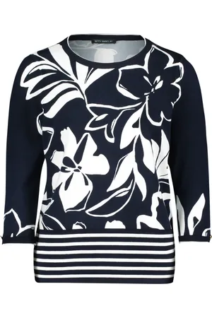 Betty Barclay Dames, Truien, Blauw, Maat: L