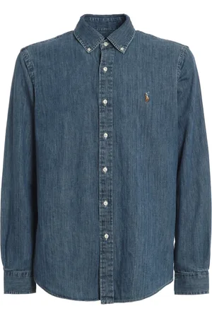 Ralph Lauren Heren, Overhemden, Blauw, Maat: S Denim