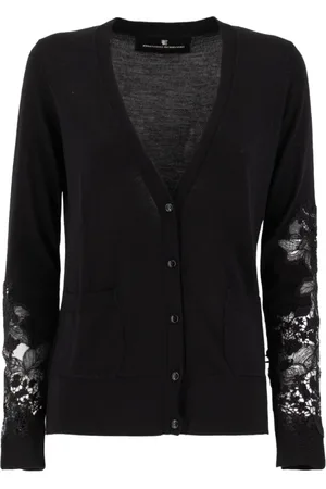ERMANNO SCERVINO Dames, Truien, Zwart, Maat: S Wol