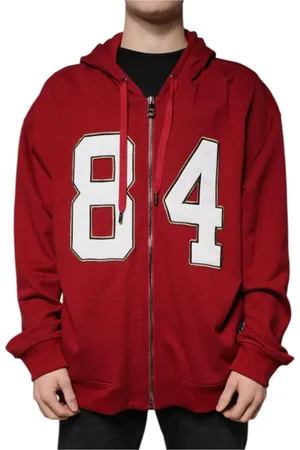 Dolce & Gabbana Heren, Sweatshirts & Hoodies, Rood, Maat: 5XL Katoen