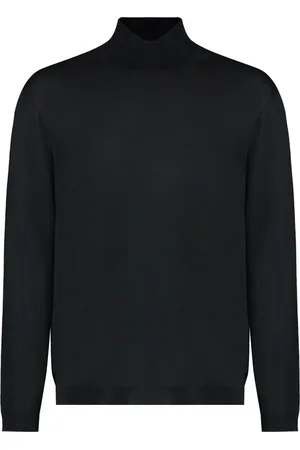 Roberto Collina Heren, Truien, Zwart, Maat: M Wol
